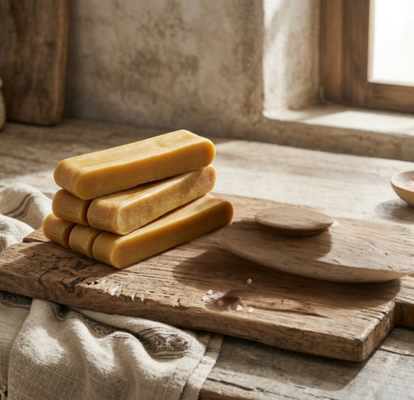Himalayan Yak Chew Bars at wooden plate