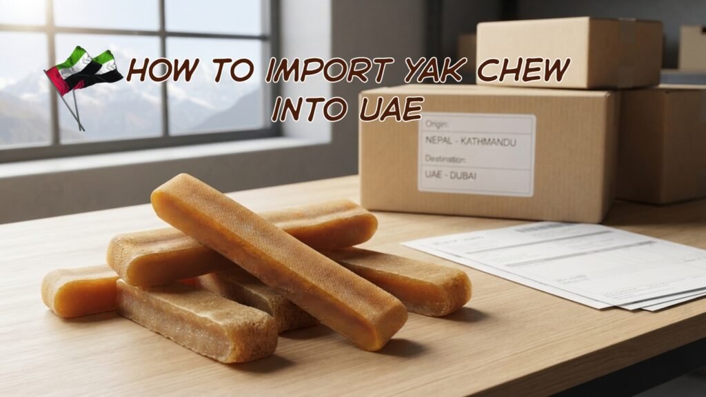 Himalayan yak chews from Nepal prepared for export to the UAE