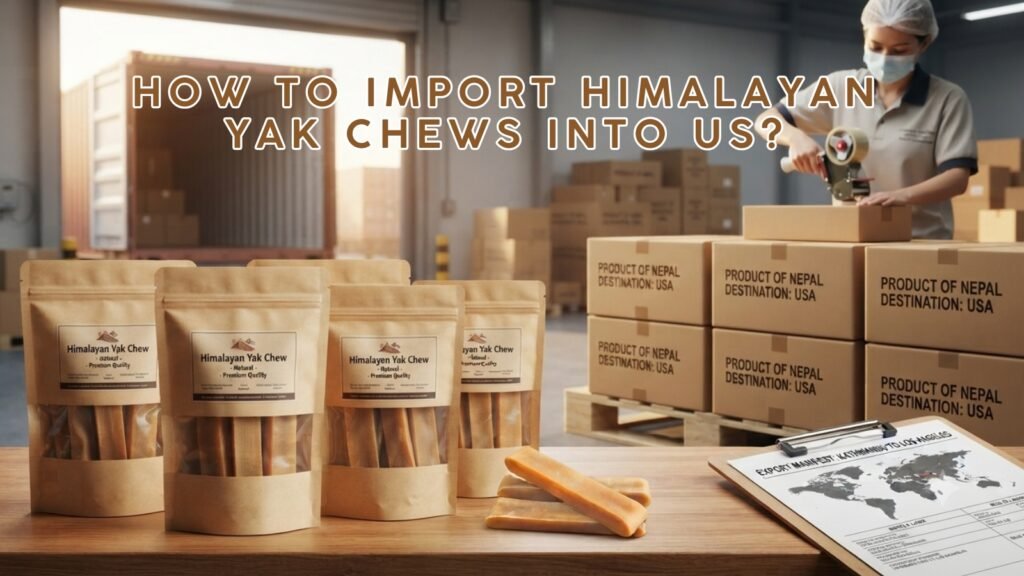 Himalayan yak chews prepared for export from Nepal to the USA
