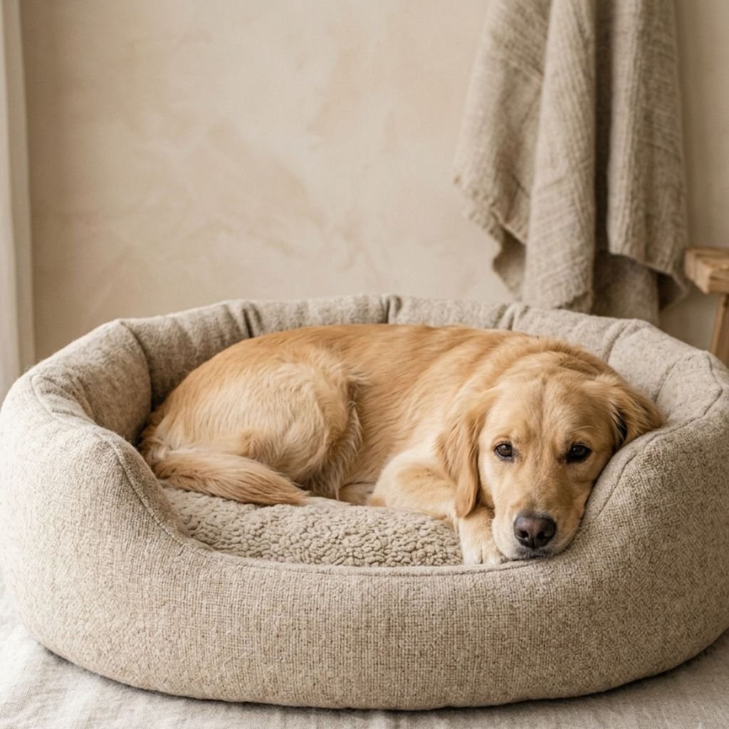Comfortable natural dog bed for dogs of different sizes