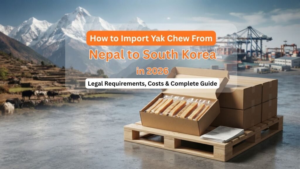 Himalayan yak chews from Nepal prepared for export to South Korea.
