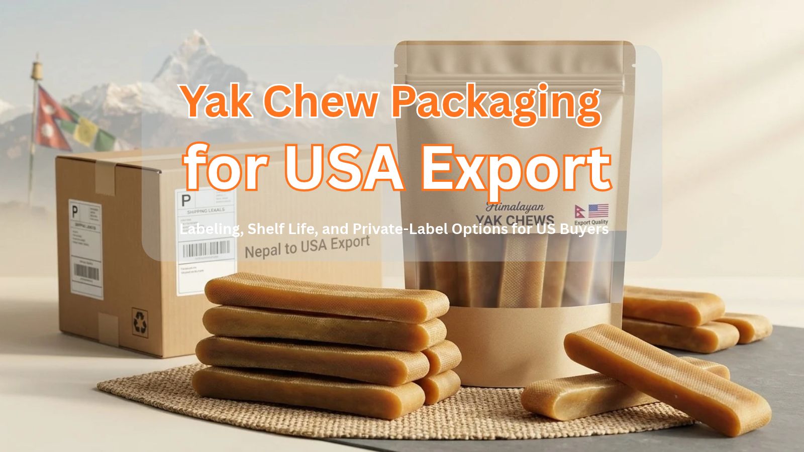 Yak Chew Packaging for USA Export: Labeling, Shelf Life, and Private-Label Options for US Buyers